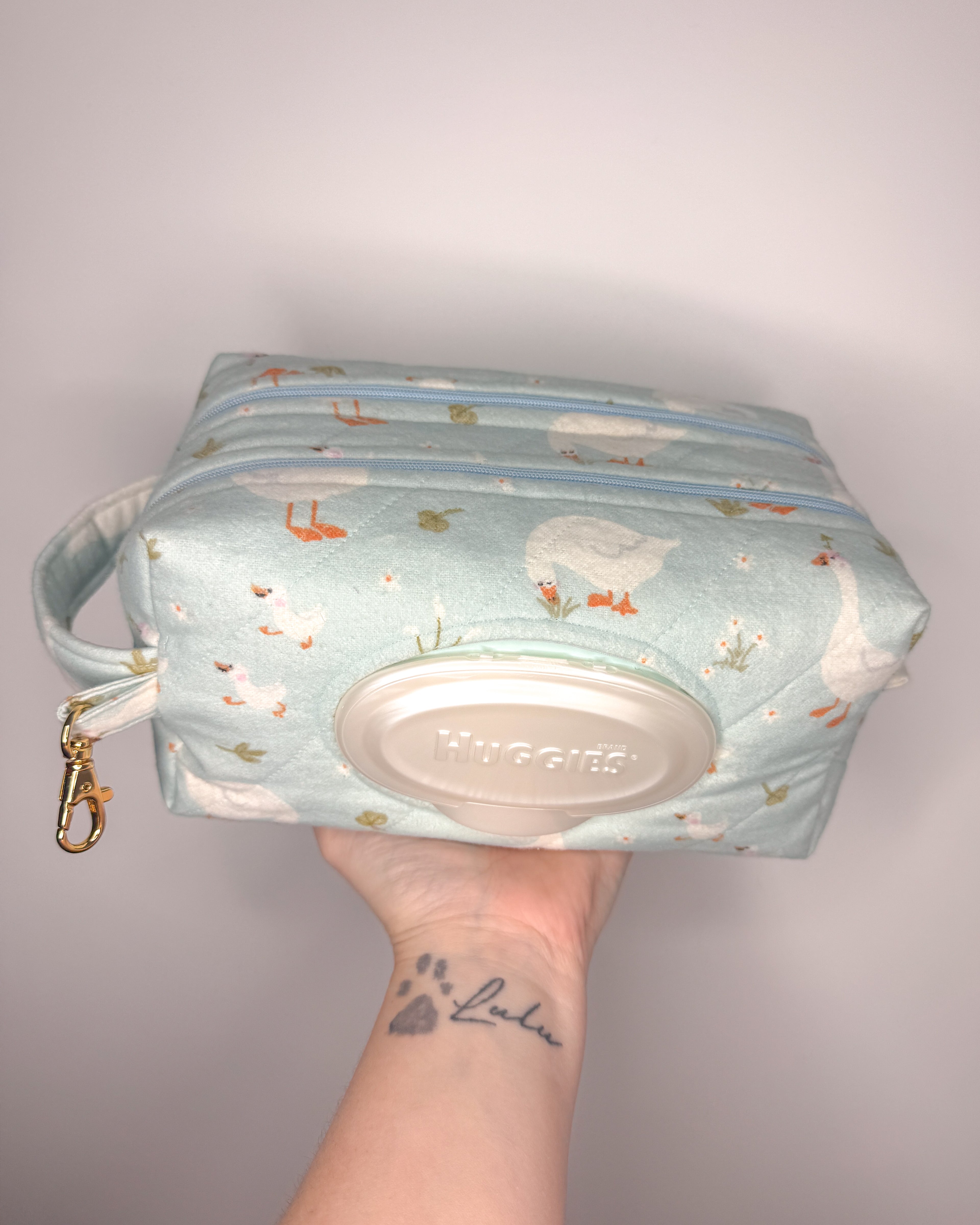 Silly Goose Print Essential Wipe Pouch