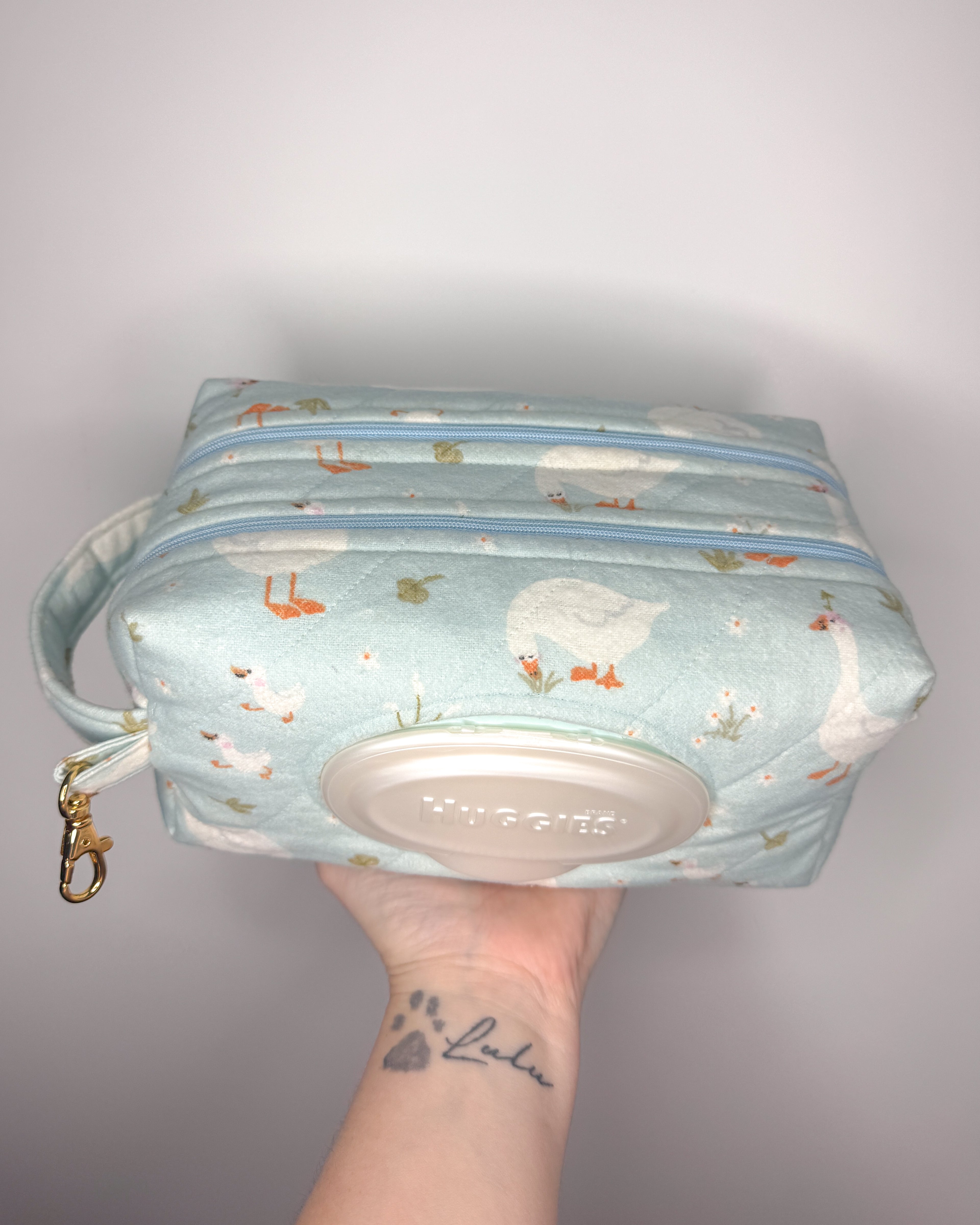 Silly Goose Print Essential Wipe Pouch