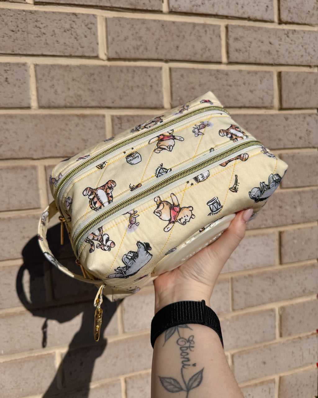 Bear Friends Quilted Nappy & Wipe Pouch | Essential Baby Wipe Pouch