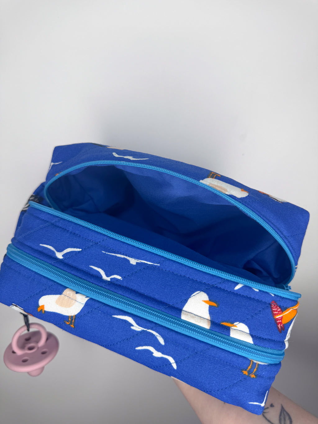 Seagulls Quilted Nappy & Wipe Pouch | Essential Baby Wipe Pouch