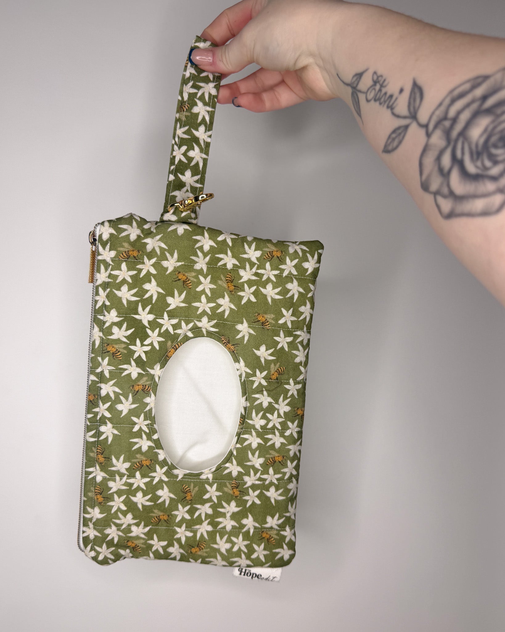 B Grade - Green Bee's Print | Quick-Zip Wipe Case