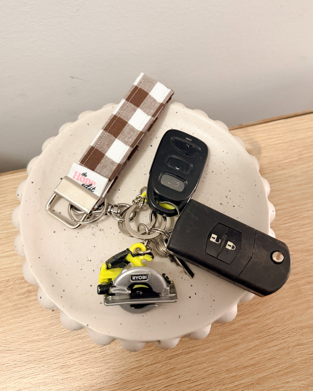 The Signature KeyFob Wristlet (Mama & Mini Sizes) – Choc Gingham