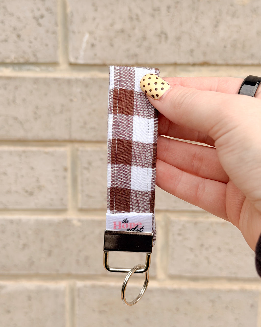 The Signature KeyFob Wristlet (Mama & Mini Sizes) – Choc Gingham
