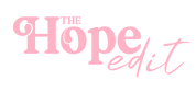 Pink 'The Hope Edit' text on a white background