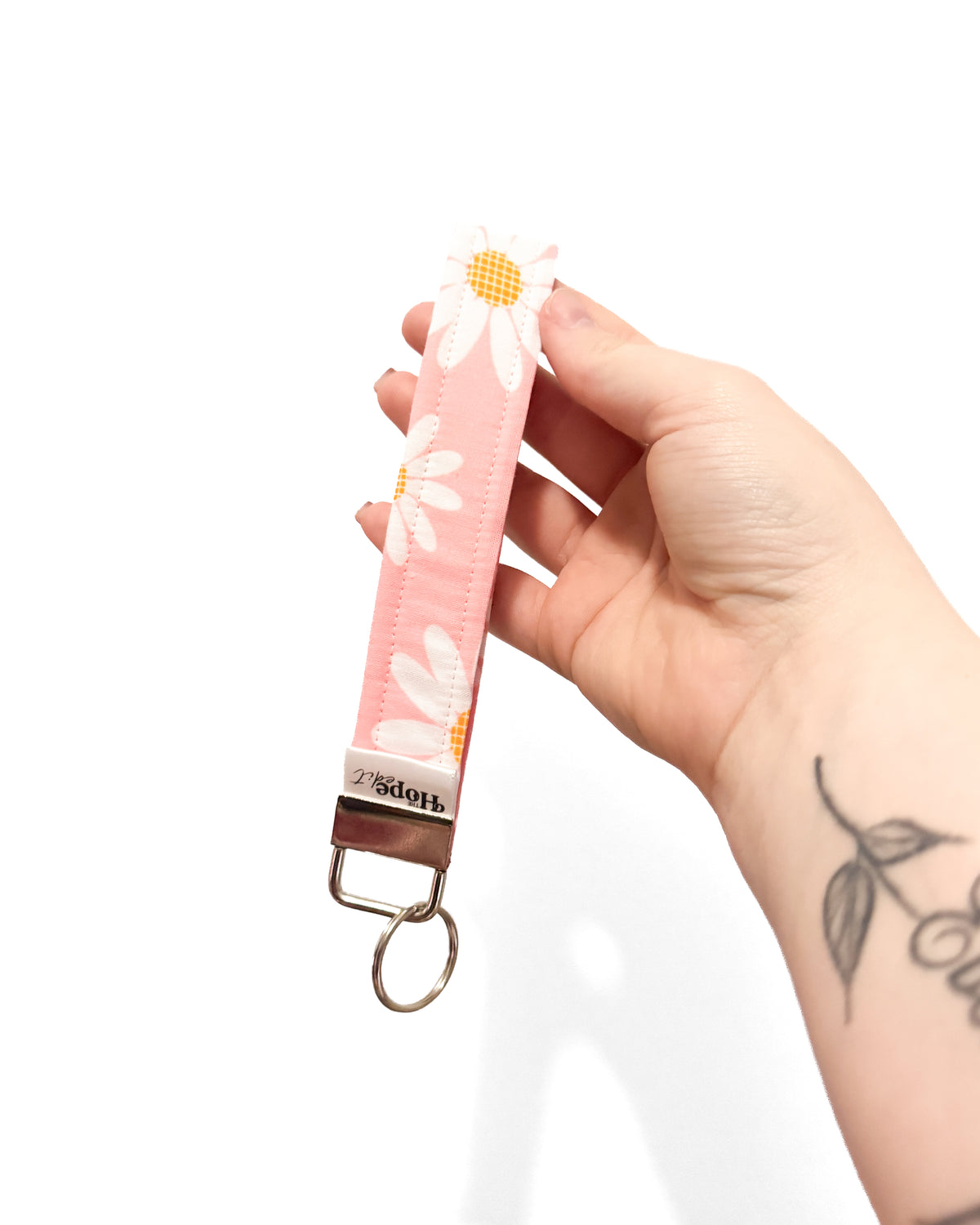 The Signature KeyFob Wristlet (Mama & Mini Sizes) – Pink Daisy