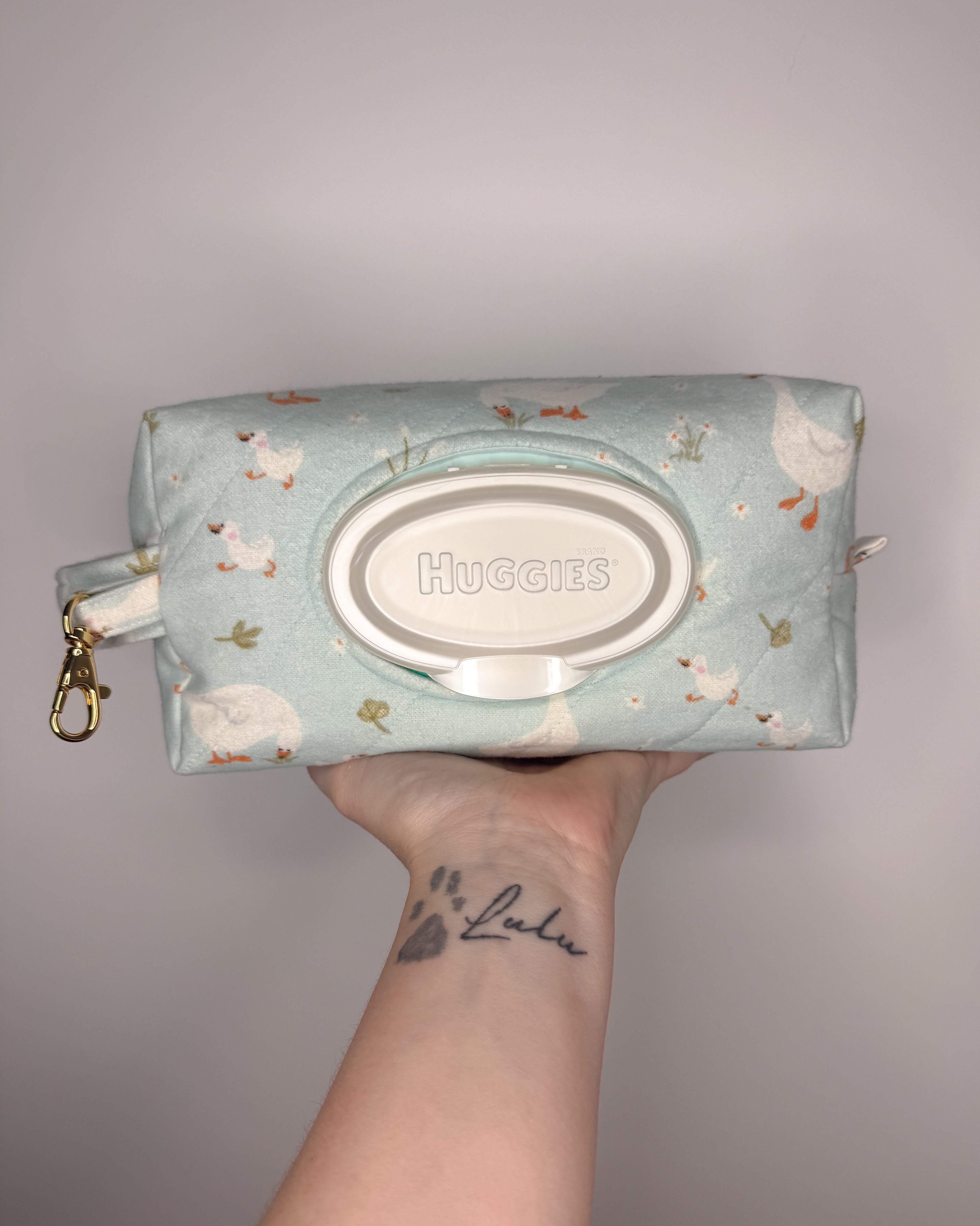 Silly Goose Print Essential Wipe Pouch