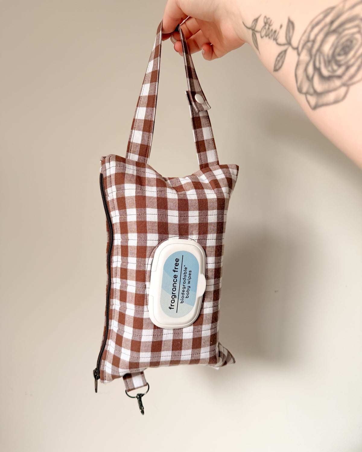 Mocha - Quick Zip Wipes Case