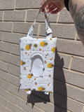 Bee Life Print Quilted Wipe Pouch | The Quick-Zip Wipe Case