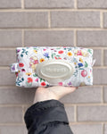 Flower Bear Quilted Nappy & Wipe Pouch | Essential Baby Wipe Pouch