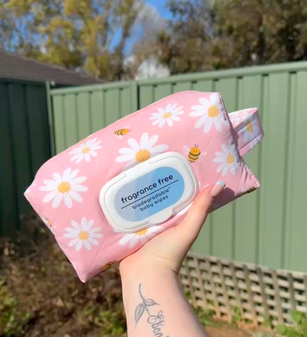 Daisy Bee’s Quilted Nappy & Wipe Pouch | Essential Baby Wipe Pouch