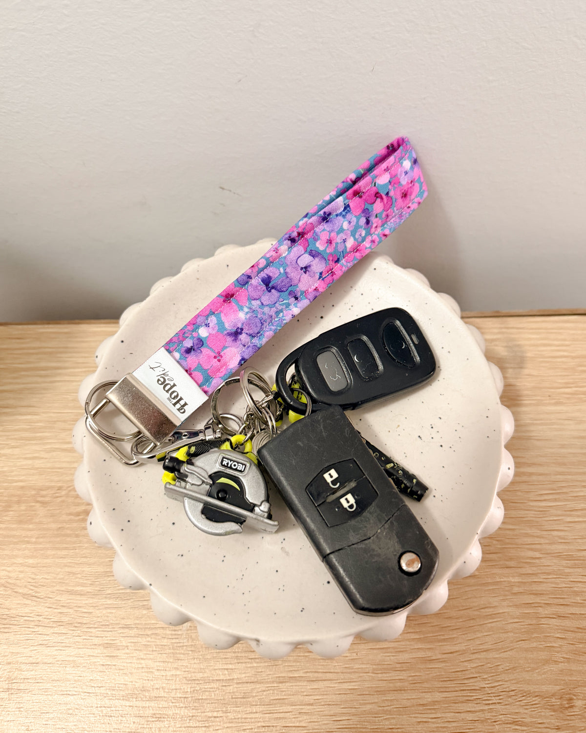 The Signature KeyFob Wristlet (Mama & Mini Sizes) – Purple Floral