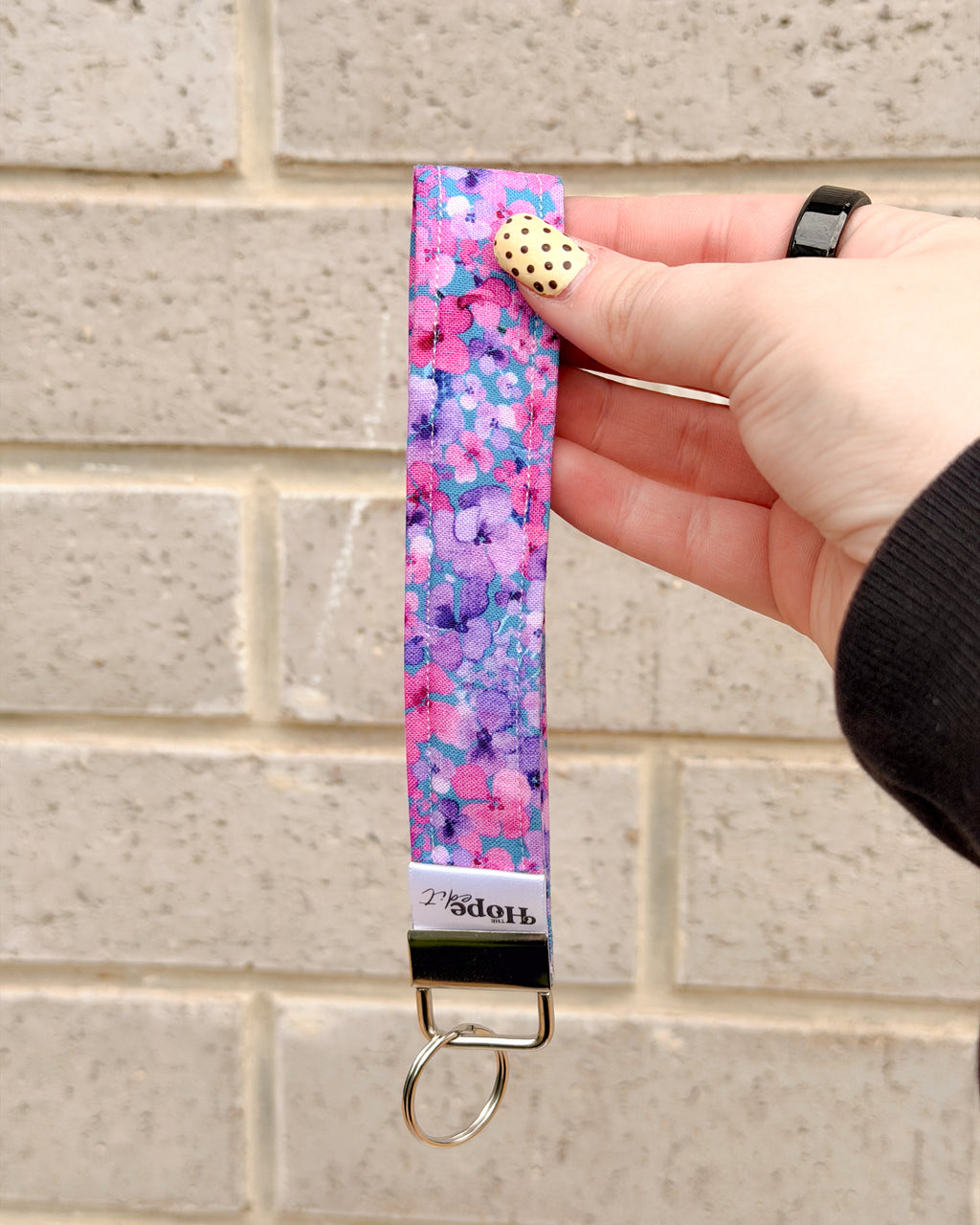 The Signature KeyFob Wristlet (Mama & Mini Sizes) – Purple Floral