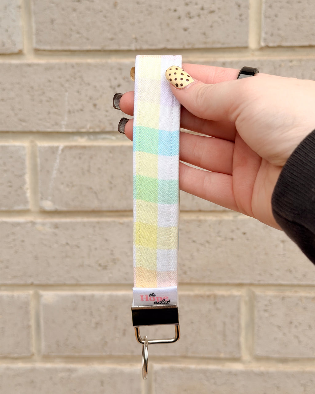 The Signature KeyFob Wristlet (Mama & Mini Sizes) – Rainbow Gingham