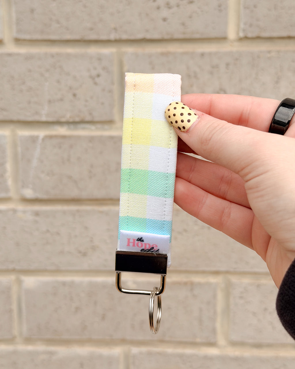 The Signature KeyFob Wristlet (Mama & Mini Sizes) – Rainbow Gingham