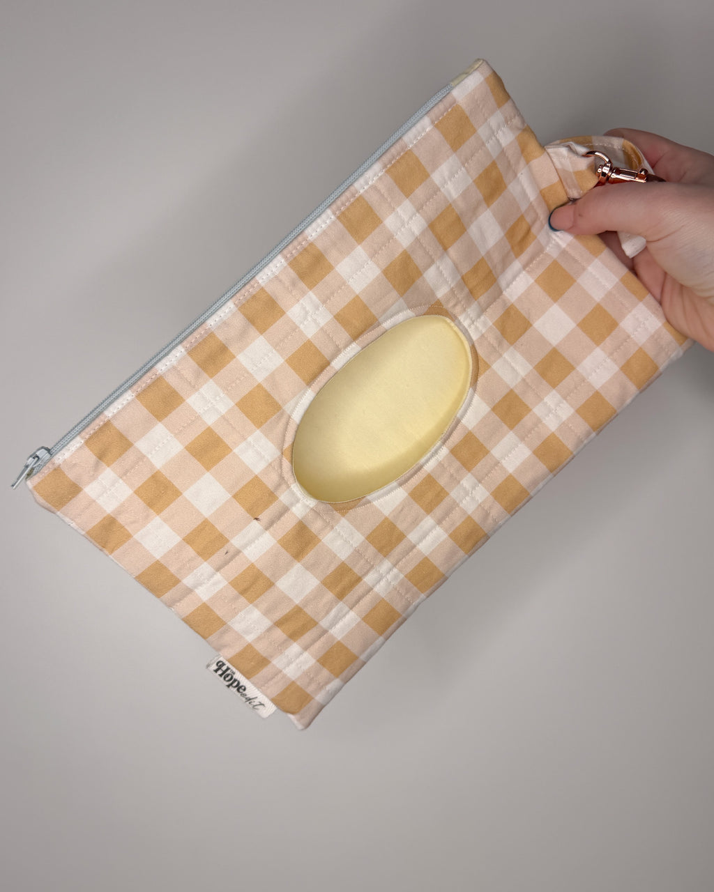 B Grade - Cream Beige Print | Quick-Zip Wipe Case