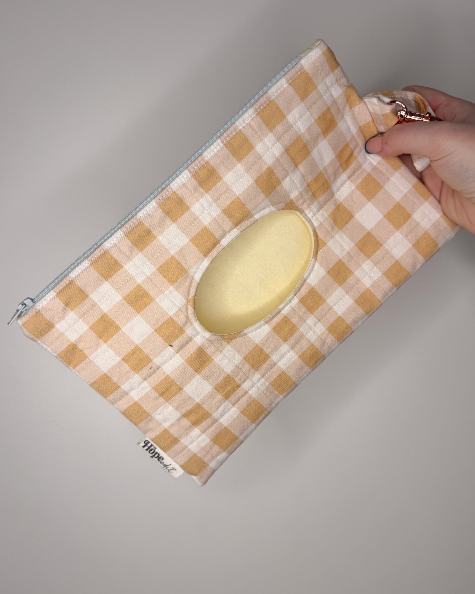 B Grade - Cream Beige Print | Quick-Zip Wipe Case