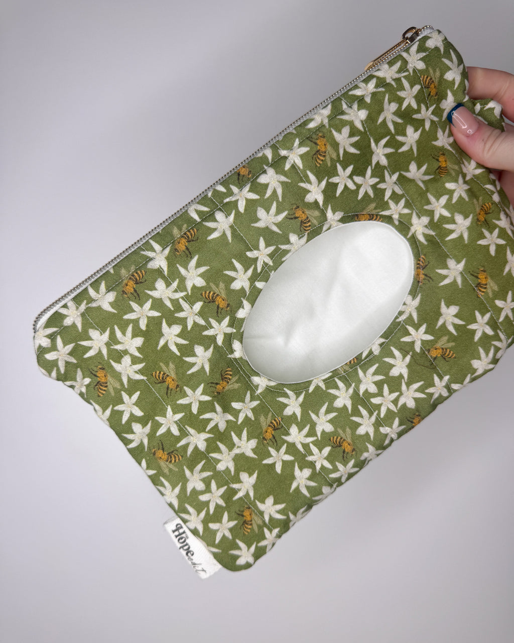 B Grade - Green Bee's Print | Quick-Zip Wipe Case