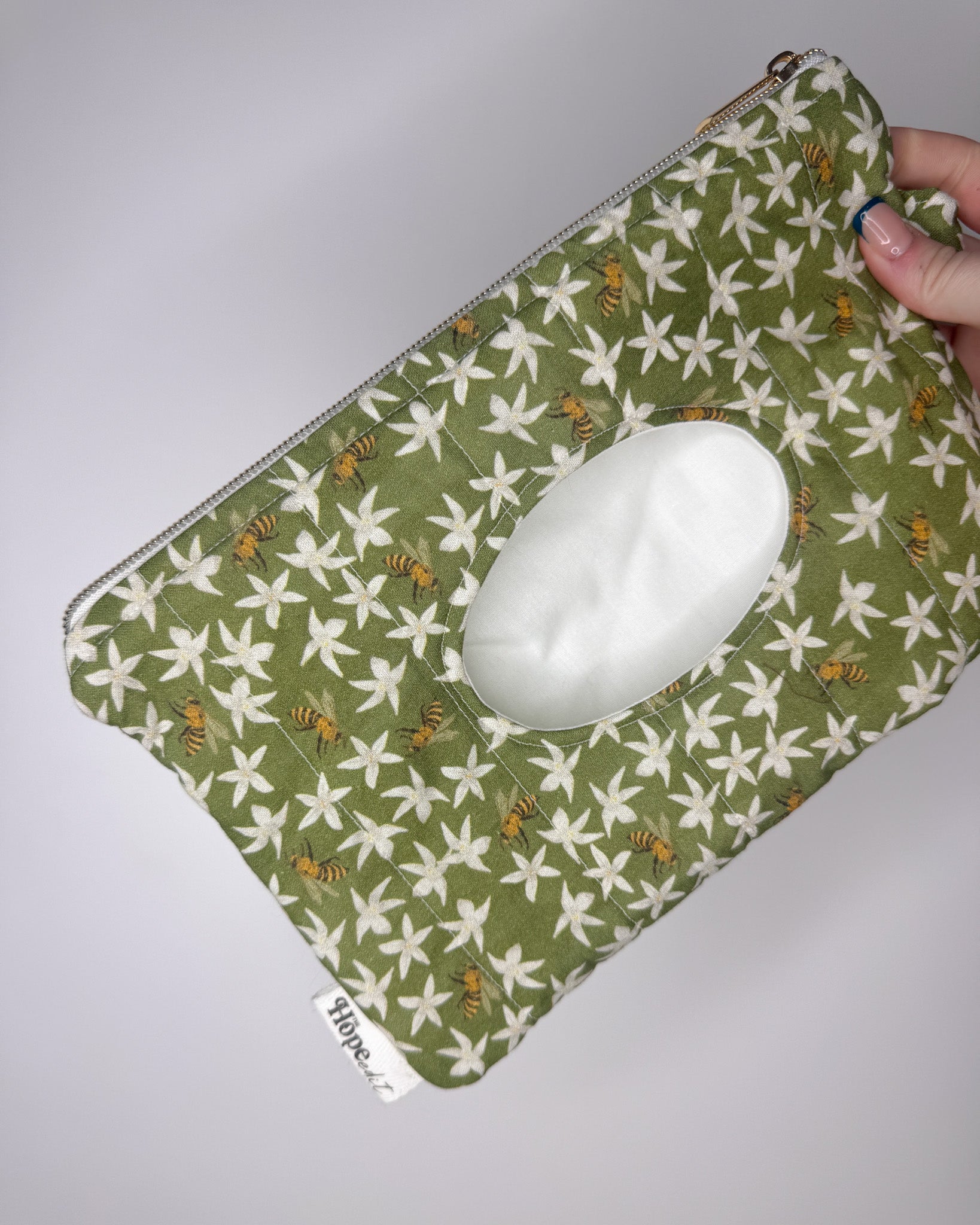 B Grade - Green Bee's Print | Quick-Zip Wipe Case